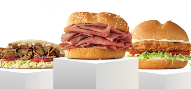 Arby’s, Get Free Sandwich with Any Purchase (Every Week in April)